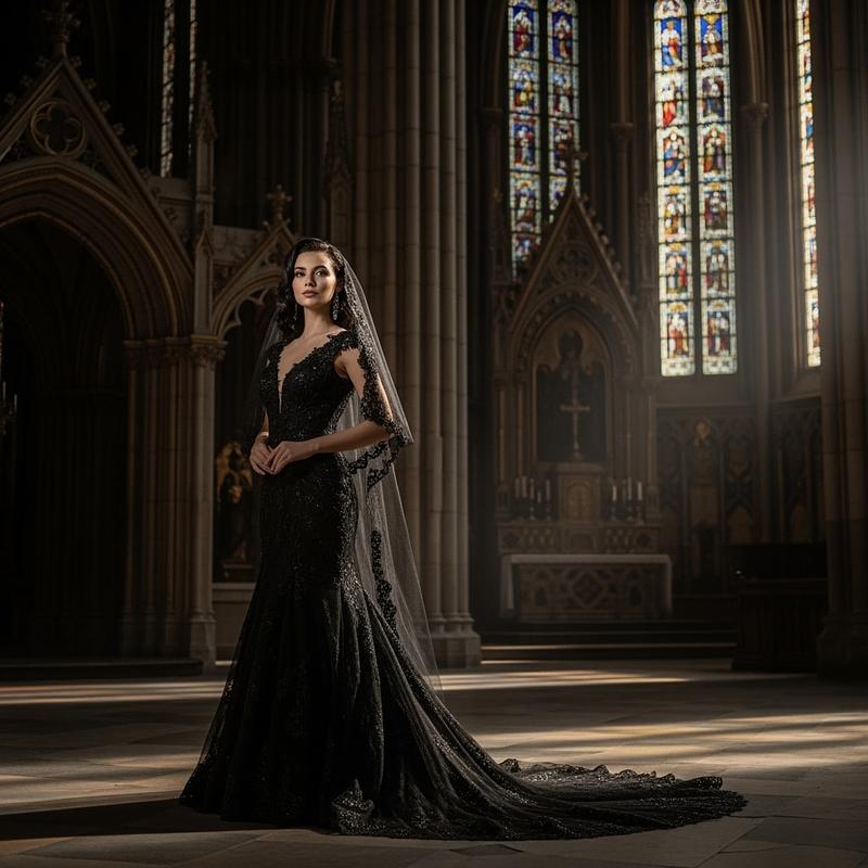 Black Wedding Dress Ideas & Virtual Try-On | Bold, Gothic, Alt |  CostumePlay AI