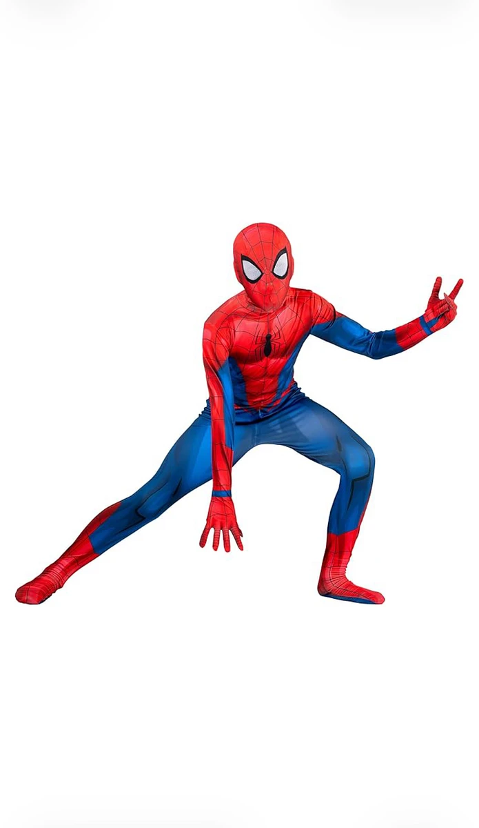 Kid's Marvel Spider Man Zentai Costume with Invisible Zippers and Wrist Opening