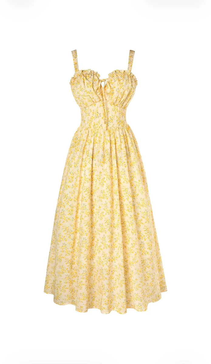 yellow and beige dress It's A Match Beige Floral Maxi Dress – Shop the Mint main image 0