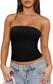 REORIA Women's Y2K Strapless Backless Tube Top