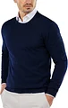 COOFANDY Men's Crew Neck Sweater Slim Fit