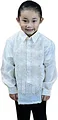 Filipino Handmade Barong Tagalog for Boys - Long Sleeve Ivory White Organza
