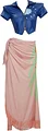 haikyuu Women Cosplay Costume Top and Wrap Skirt Decorated with Floral Pattern 