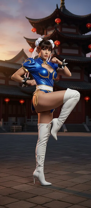 4 PC Street Fighter Battle Chun-Li Costume