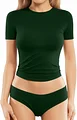 MANGOPOP Women's Double Lined Short Sleeve