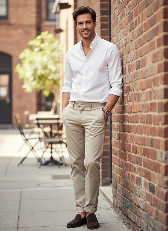 Alimens White Men’s Oxford Shirt